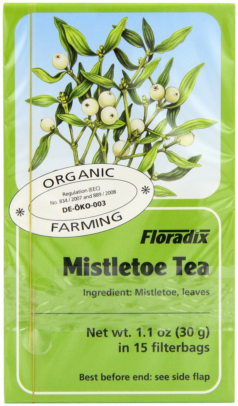 Salus Haus Organic Mistletoe Herbal 15 Teabags (Pack of 6, Total 90 Teabags)