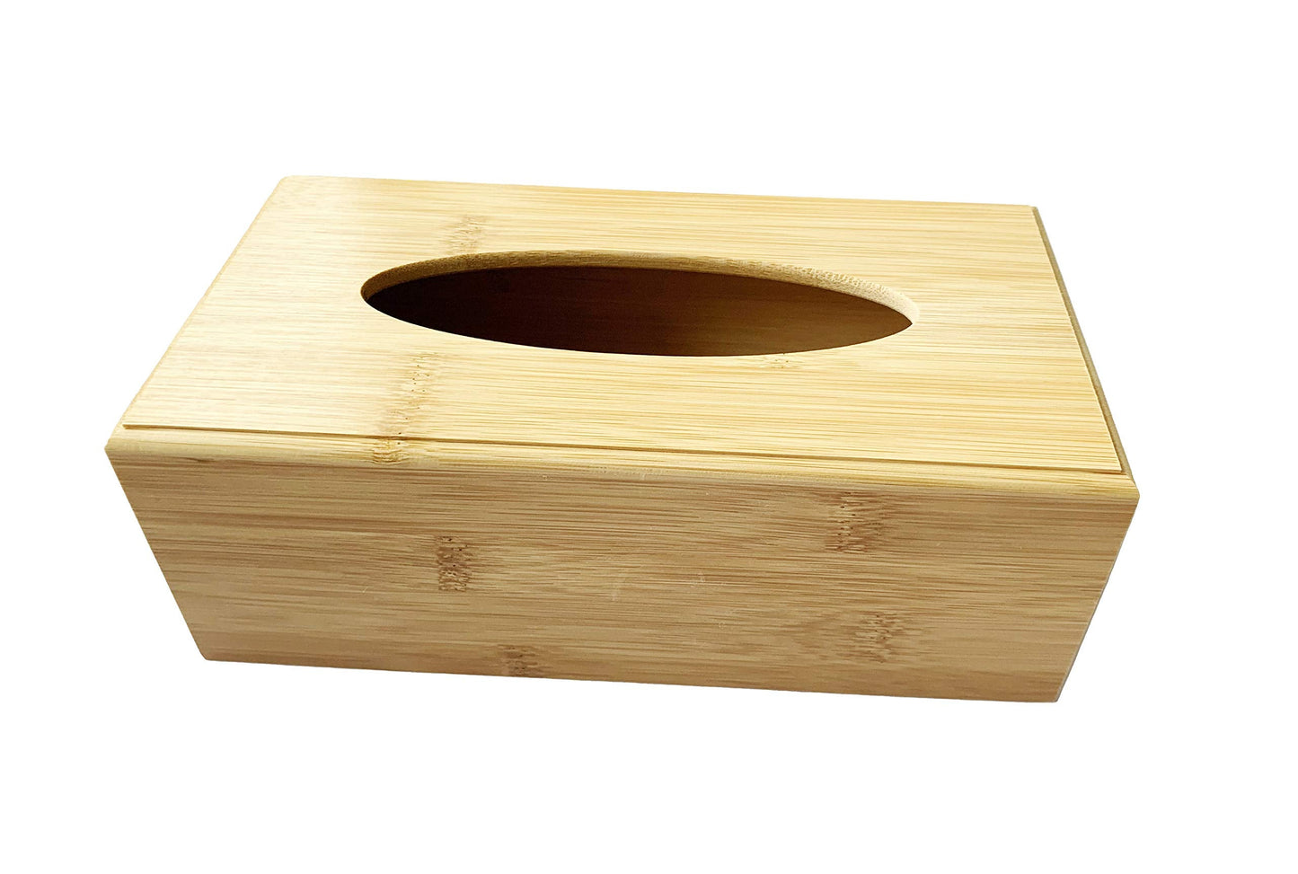 Natural Bamboo Wooden Tissue Dispenser Box Rectangle Tissue Holder Standard Tissue Box Cover - Large Wipe Dispenser Wet Wipe Case Baby Wipe Holder -