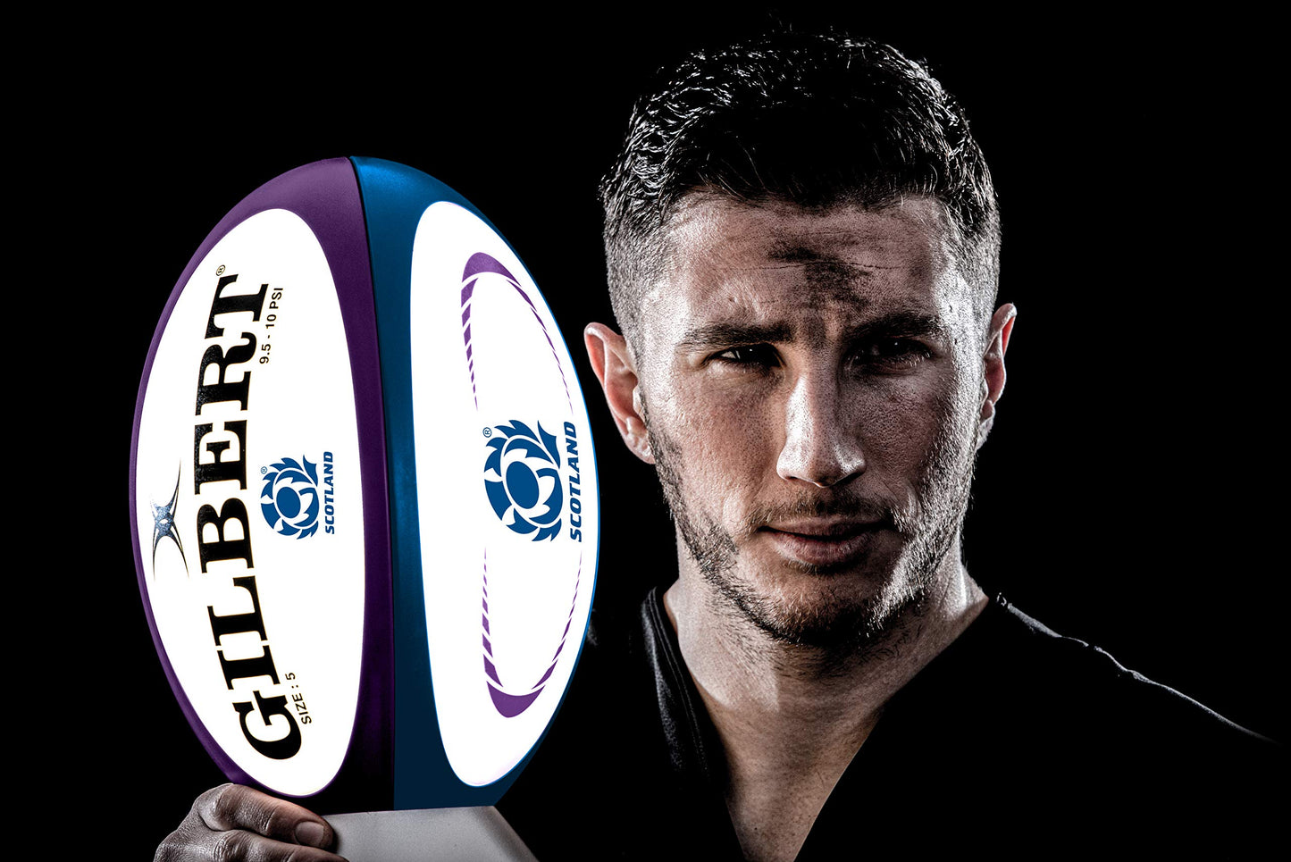 Rugby Ball Scotland Globall Adults and Kids Night Light | Official SRU & Gilbert Licensed Night Lamp | Rugby Gifts for Men and Women | Cool Bedroom