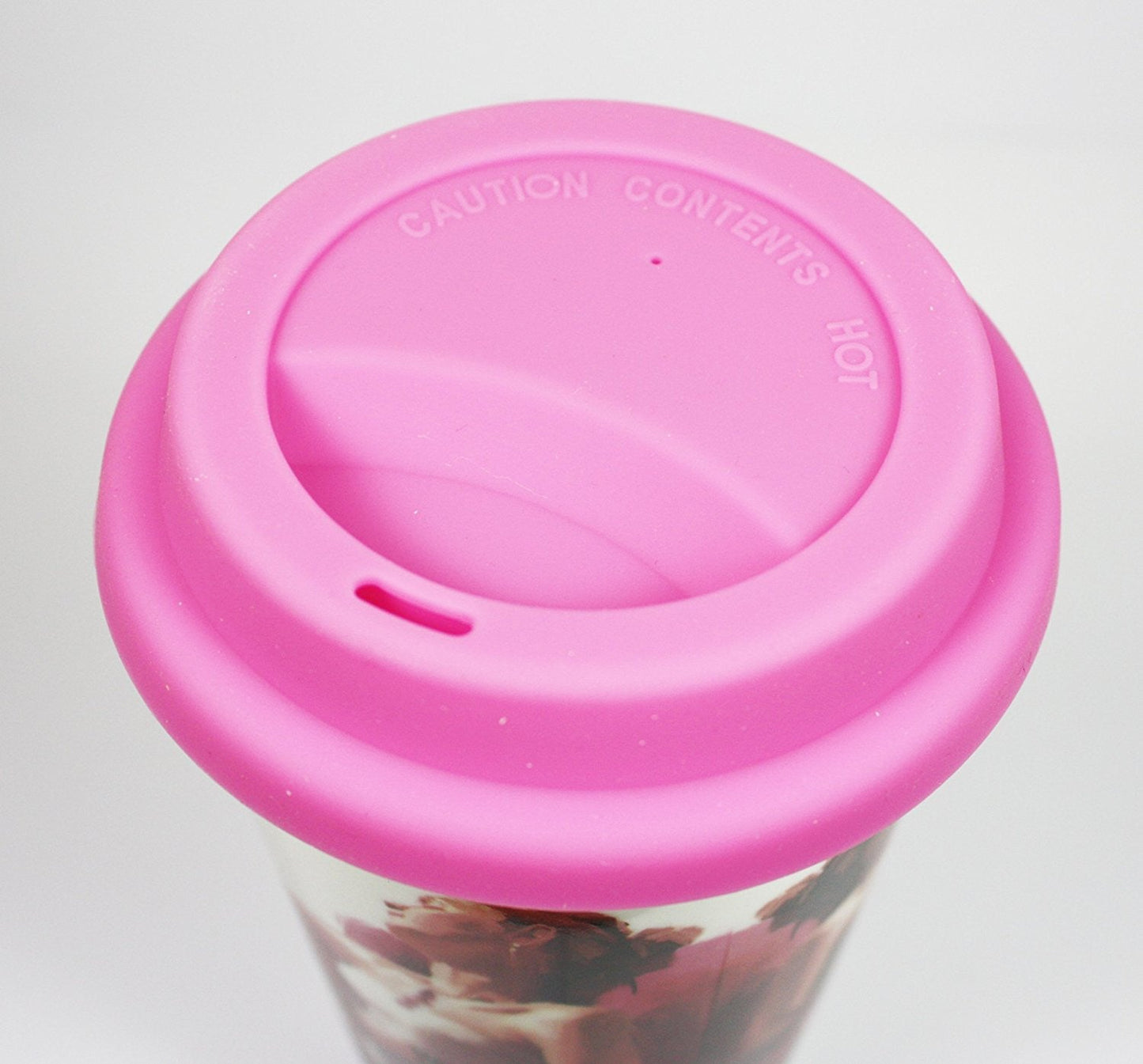 [LP32741] 'A Girl's Life' Double Walled Insulation With Silicon Travel Mug, Shopping, Bags etc Design, Make a Great Gift for Mum, Sister, Aunty, Niece, Gran, Keeps Drinks Hot, Ideal For Use On The Move, 6.5 inches/17cm in