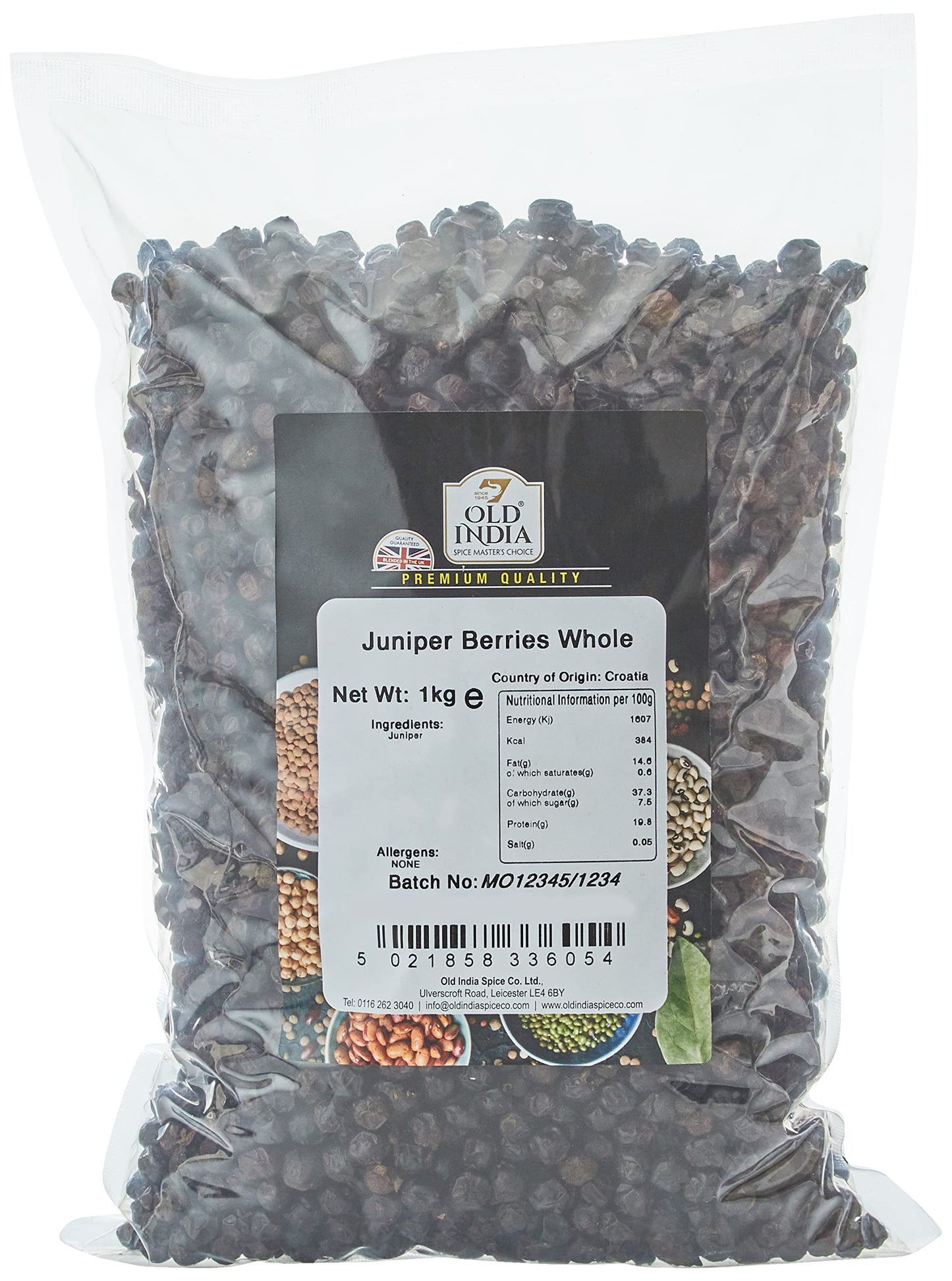 Old India Juniper Berries Whole 1 Kg