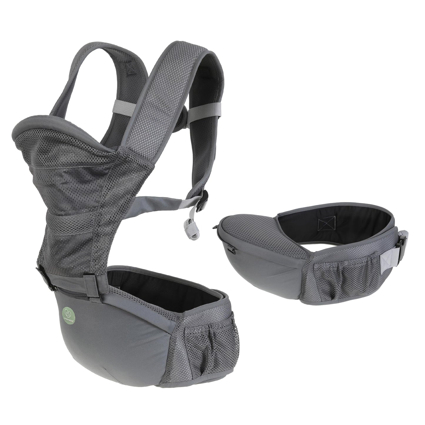 Dreambaby Elevate 6-in-1 Baby Carrier and Hip Seat for Newborn to Toddler up to 18kg - Front, Inward & Backpack Positions, Infant Support with