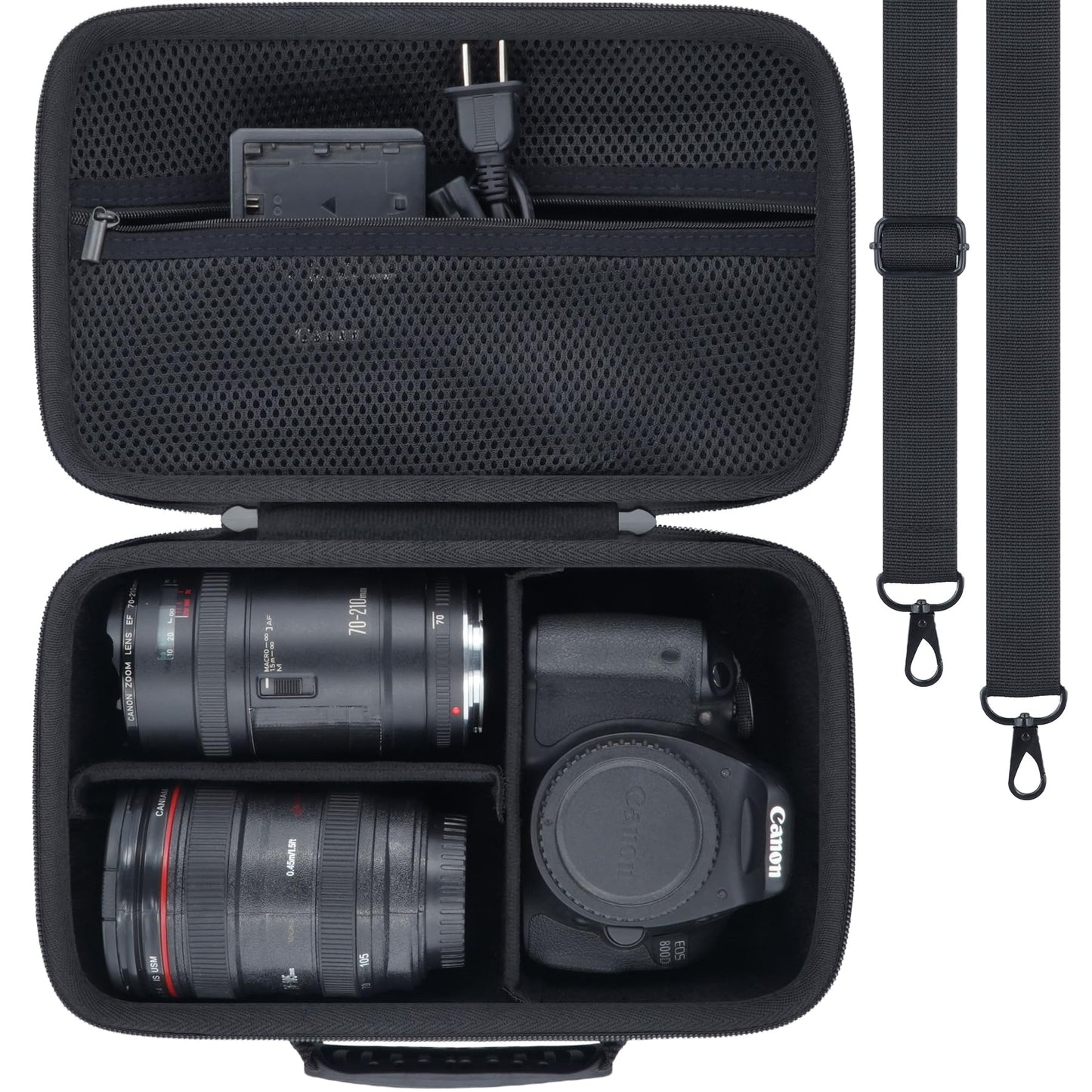 Khanka for Canon EOS Rebel 2000D/4000D/1300D/R50/R100/R5/R7/R8/R6 Mark II/250D DSLR Camera Hard Carrying Case,Travel Protective Cover for Canon EOS