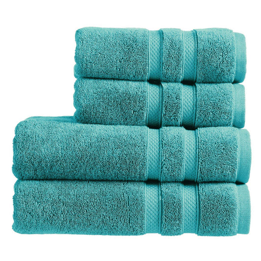Christy Chroma Bathroom Towel Set | Set of 4 | 2 Bath 2 Hand | Highly Absorbent Heavyweight 675GSM | Bold and Bright | Soft Smooth Shower Towels |