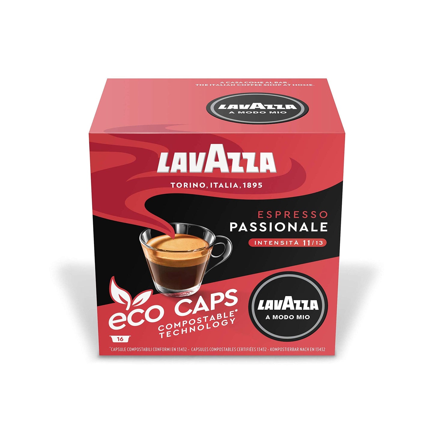 Lavazza A Modo Mio Passionale Coffee Capsules (4 Packs of 16)