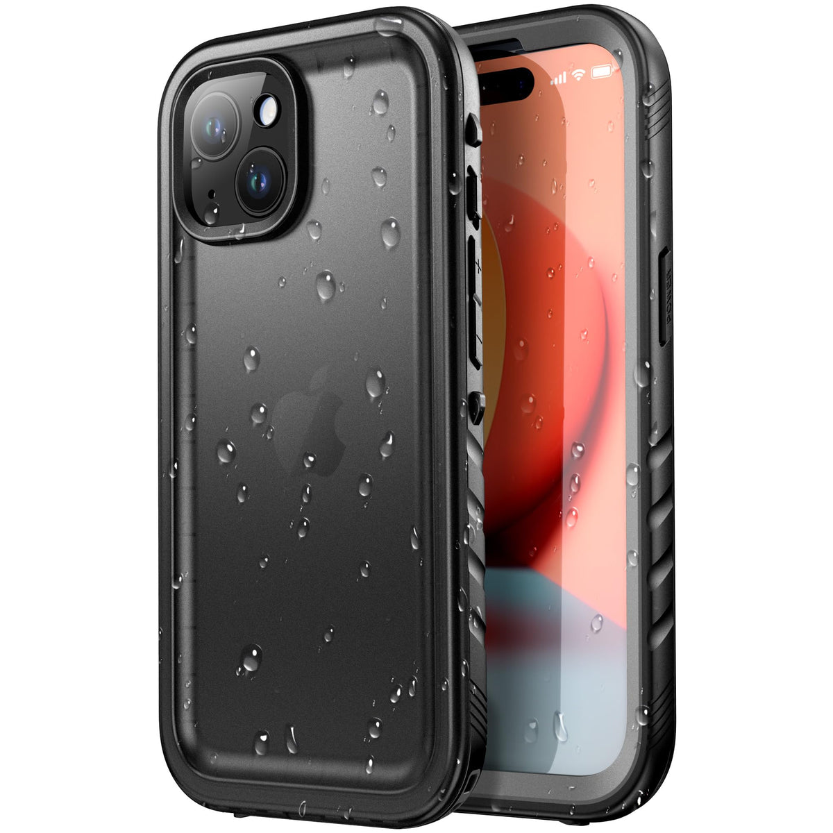 SPORTLINK for iPhone 15 Case Waterproof - Shockproof Heavy Duty Front and Back Cover [Built in Screen/Camera Protector] 360 Full Body Protective