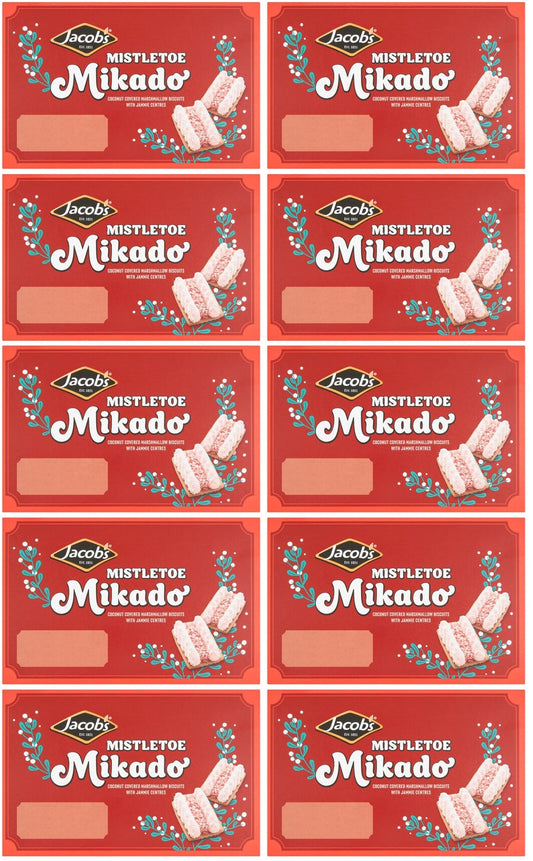 10 x Jacobs Mistletoe Mikado 400G