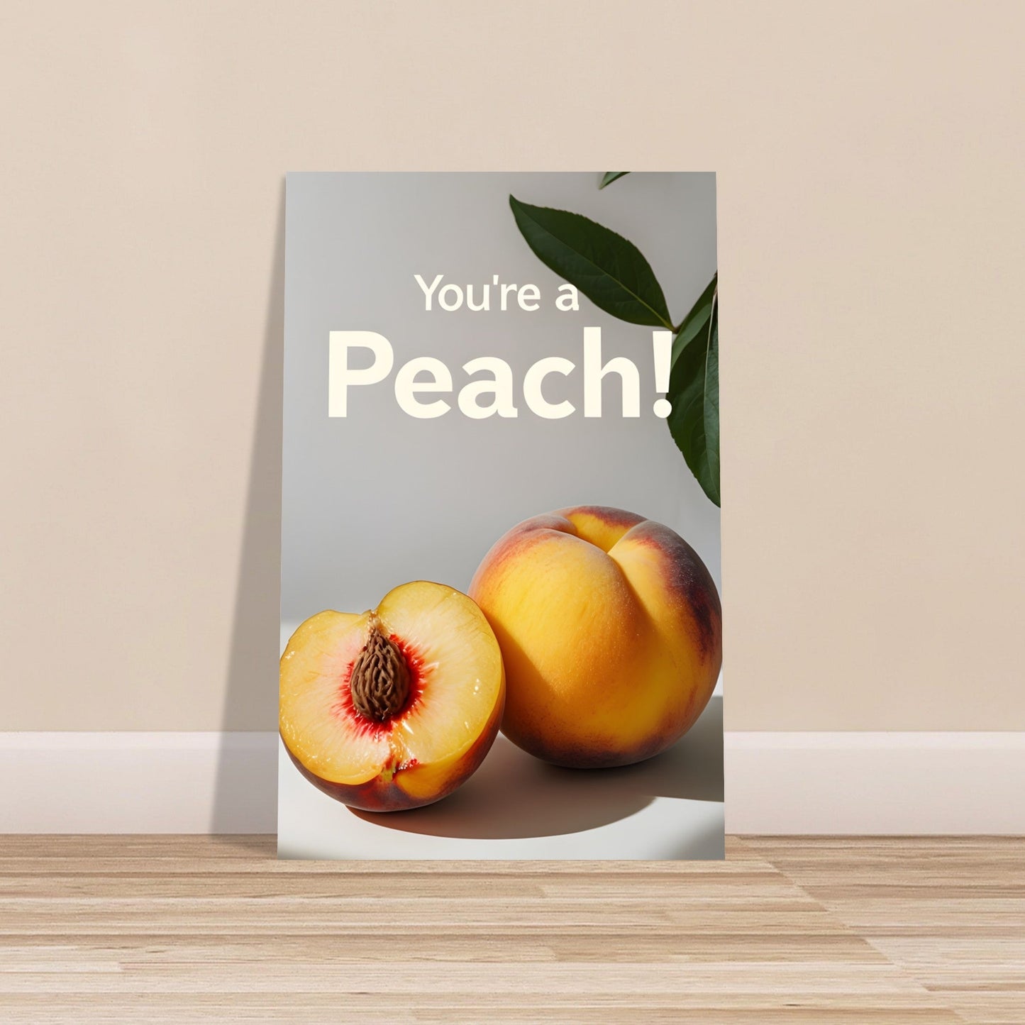 Peach Wall Art – Kitchen Fruit Print