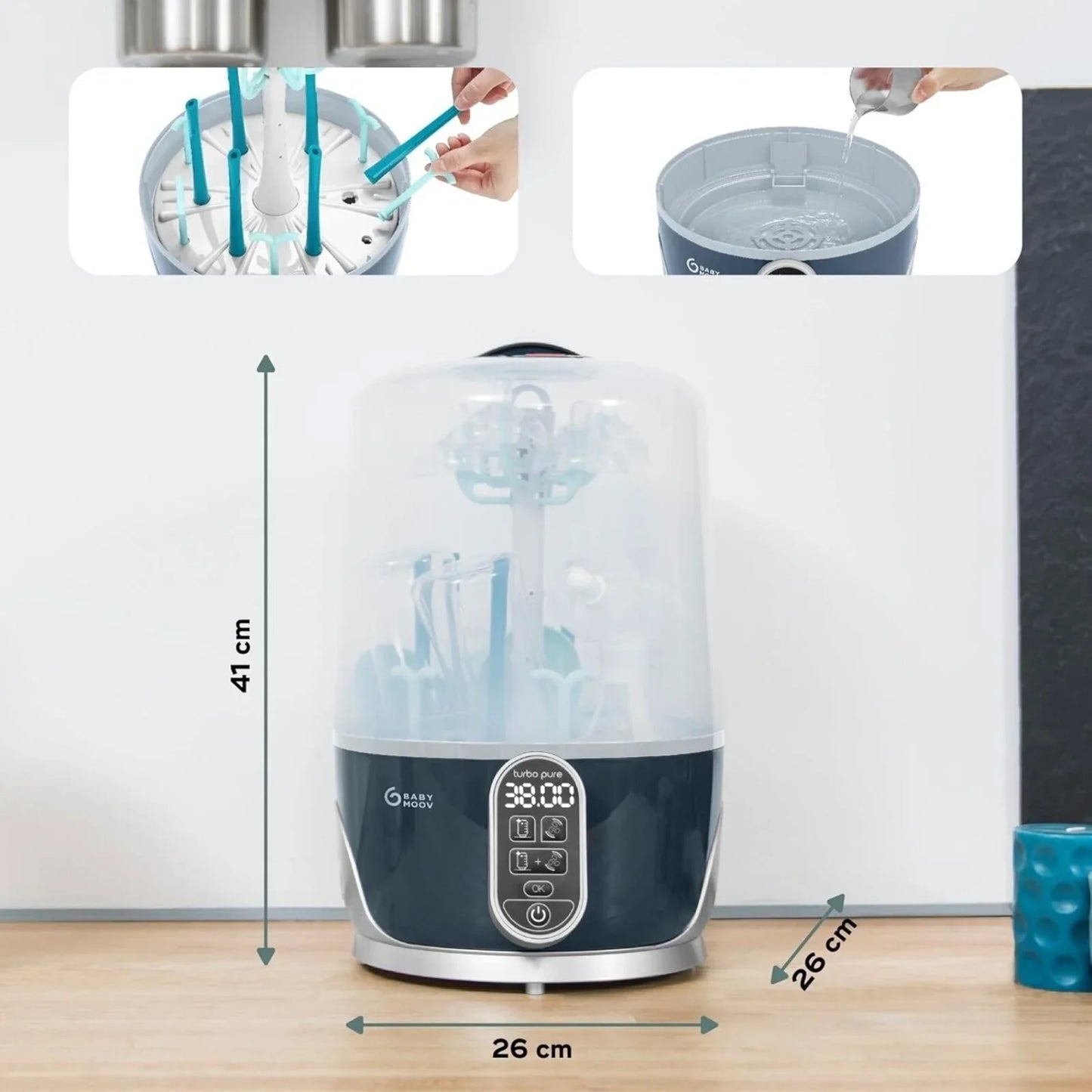 Babymoov Turbo Pure 3-in-1 Steriliser & Dryer & Purified Bottle Storage