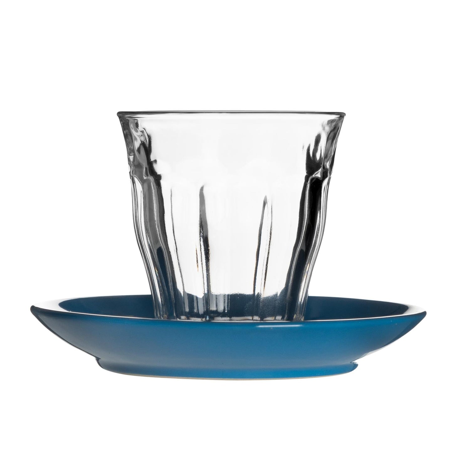200ml Picardie Glass Coffee Cups & Saucers Set - Pack of Six