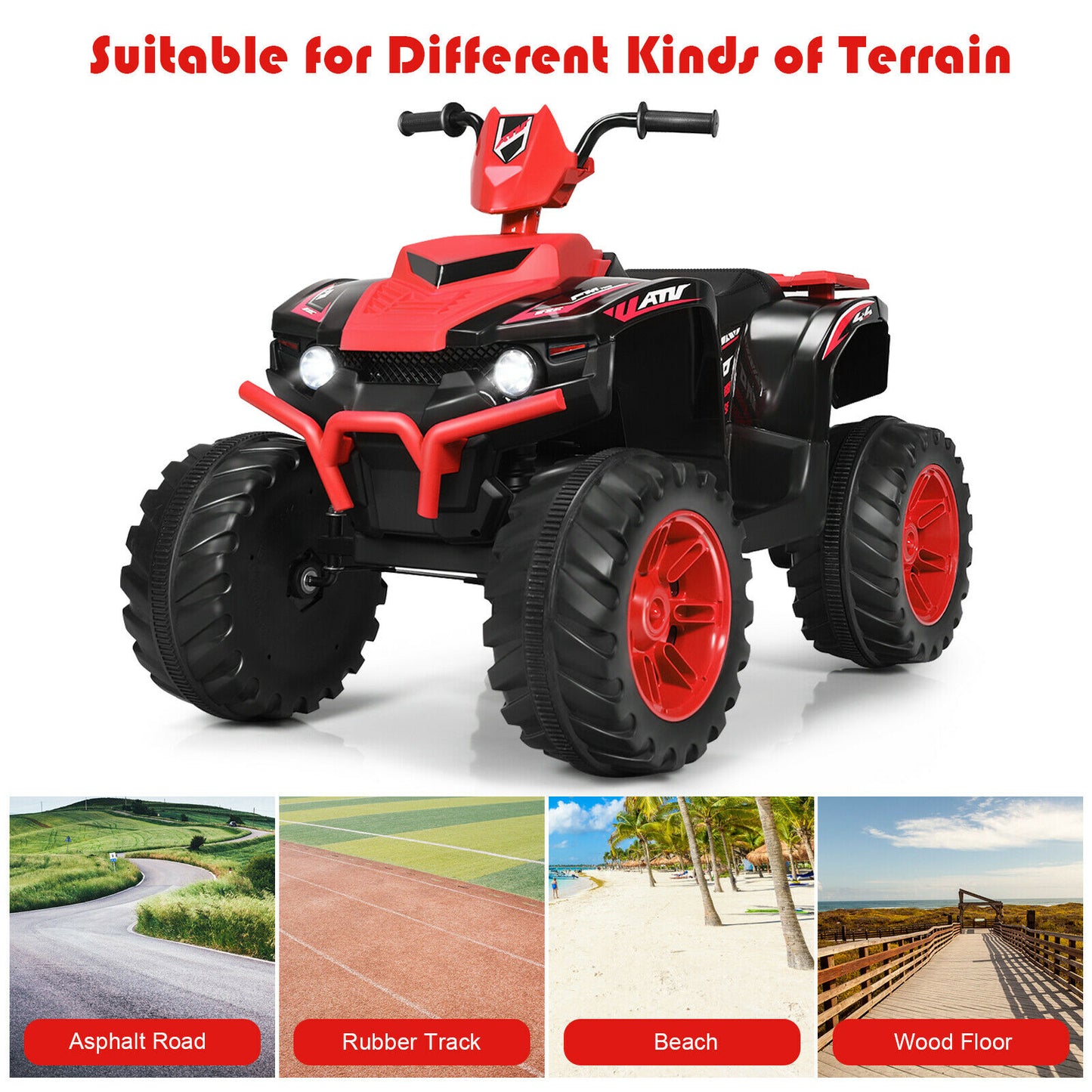12v Electric Kids Ride On ATV / Quad Bike-Black