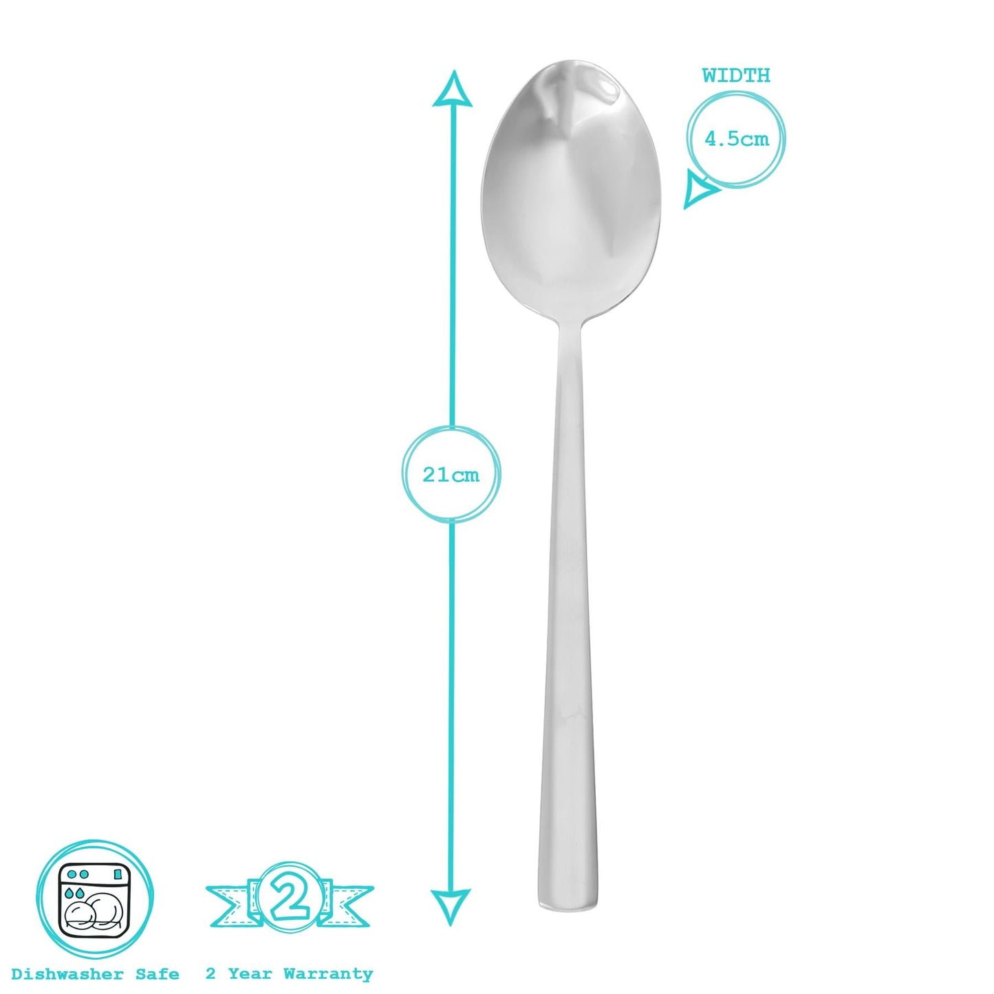 6 x Stainless Steel Dessert Spoons