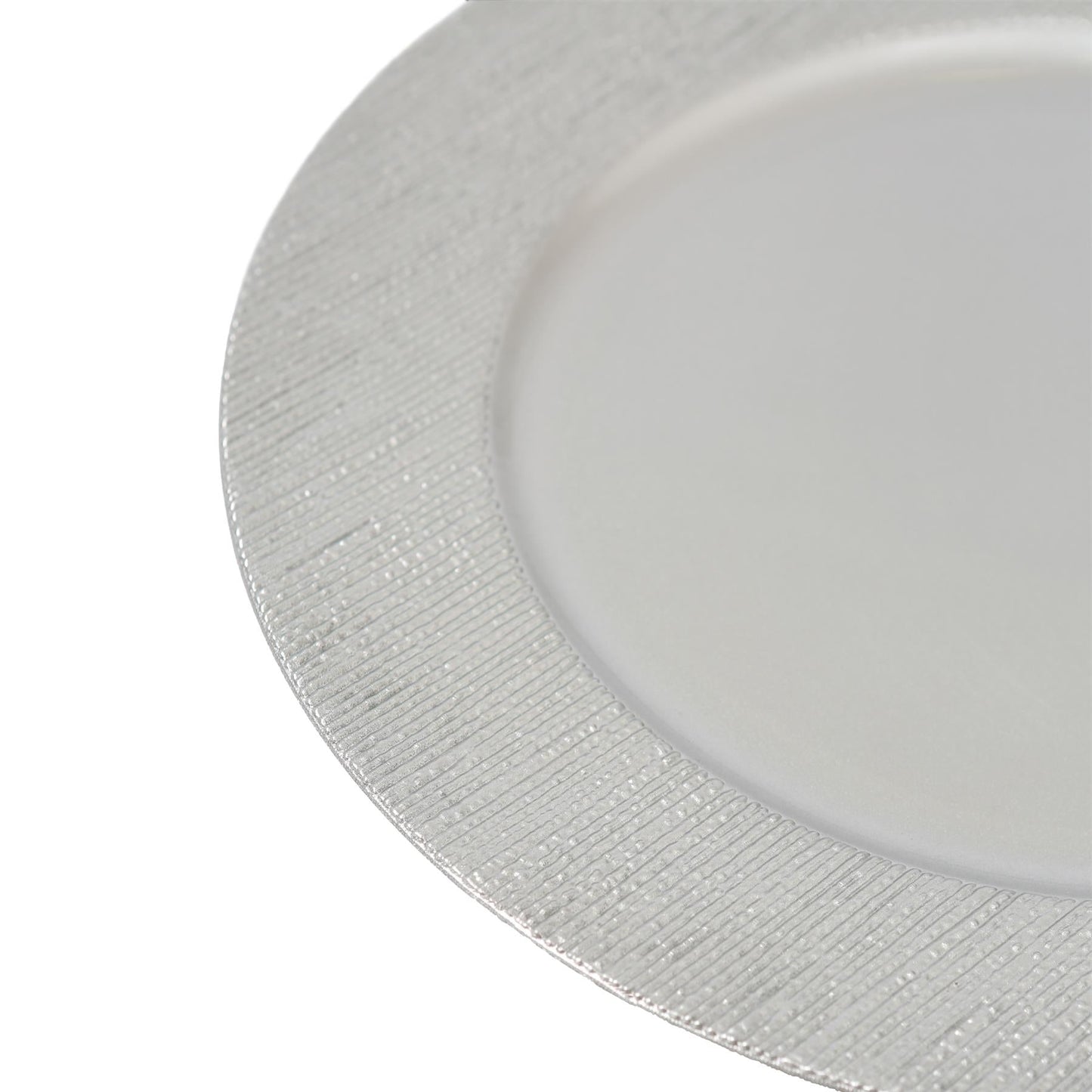 Round Ribbed Charger Plates - 33cm - Pack of 6