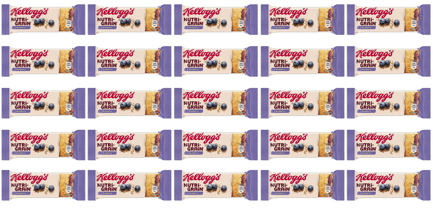 25 x Kellogg's Nutri-grain Blueberry Bars - 37G