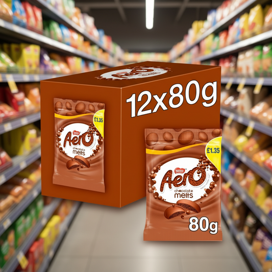 12 x Aero Melts Milk Pouch - 80GM