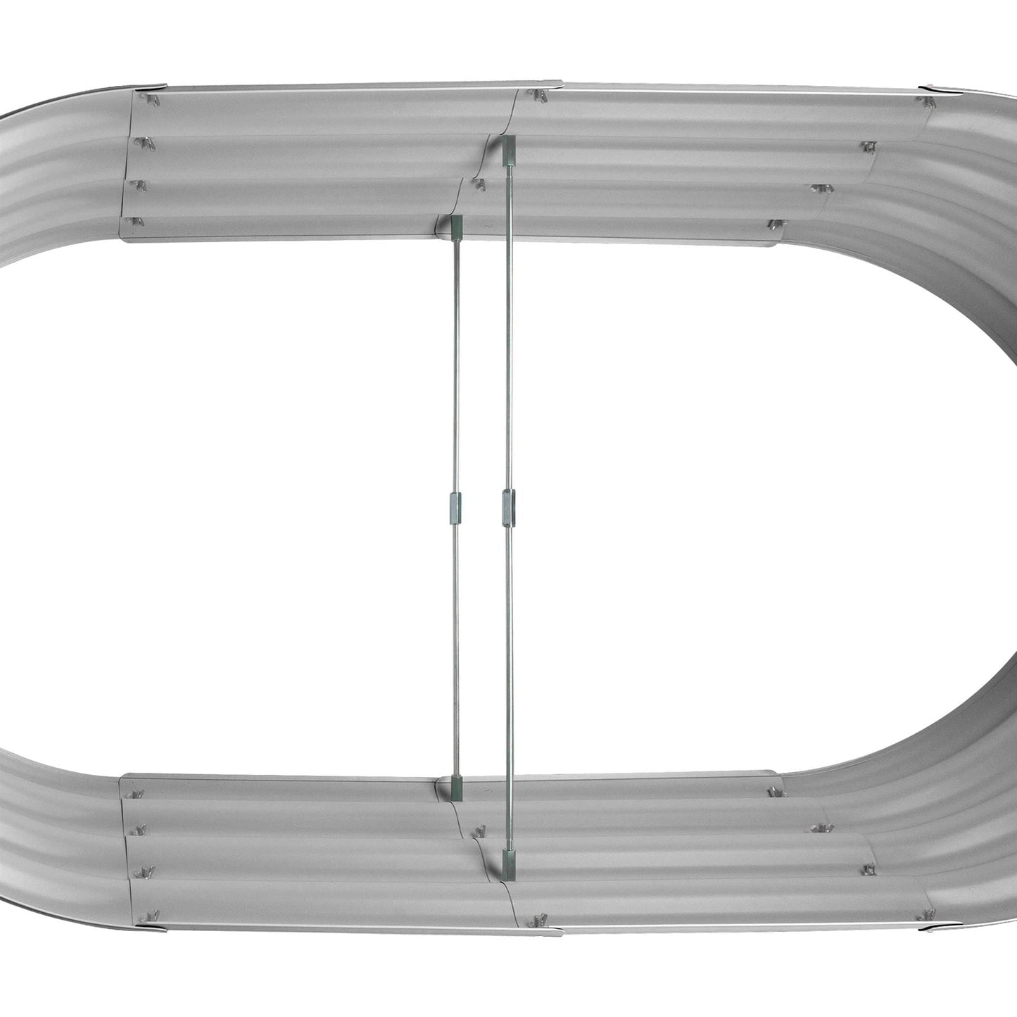 180cm x 90cm Rounded Galvanised Steel Raised Garden Bed