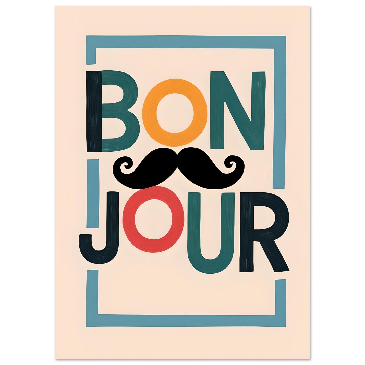 Bonjour Wall Art – French Café Poster