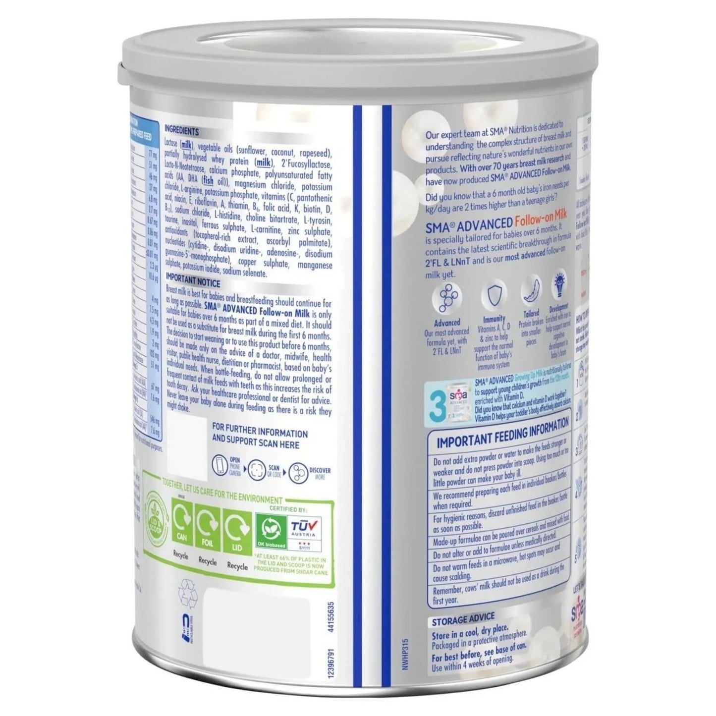 SMA Advanced 2 Follow On Milk Formula 6+ months 800g