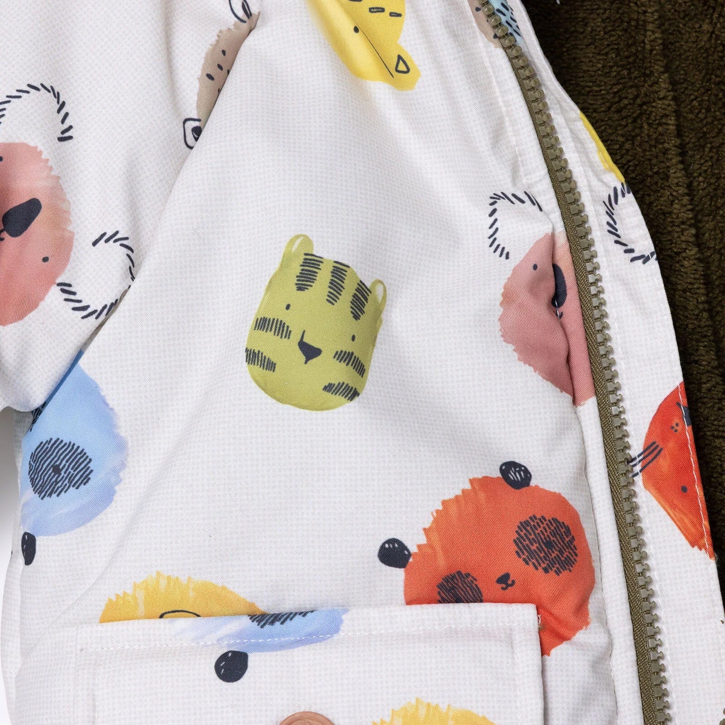 Midimod Coat - Ecru Printed