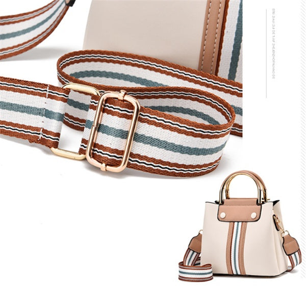 Three-layer contrast handbag
