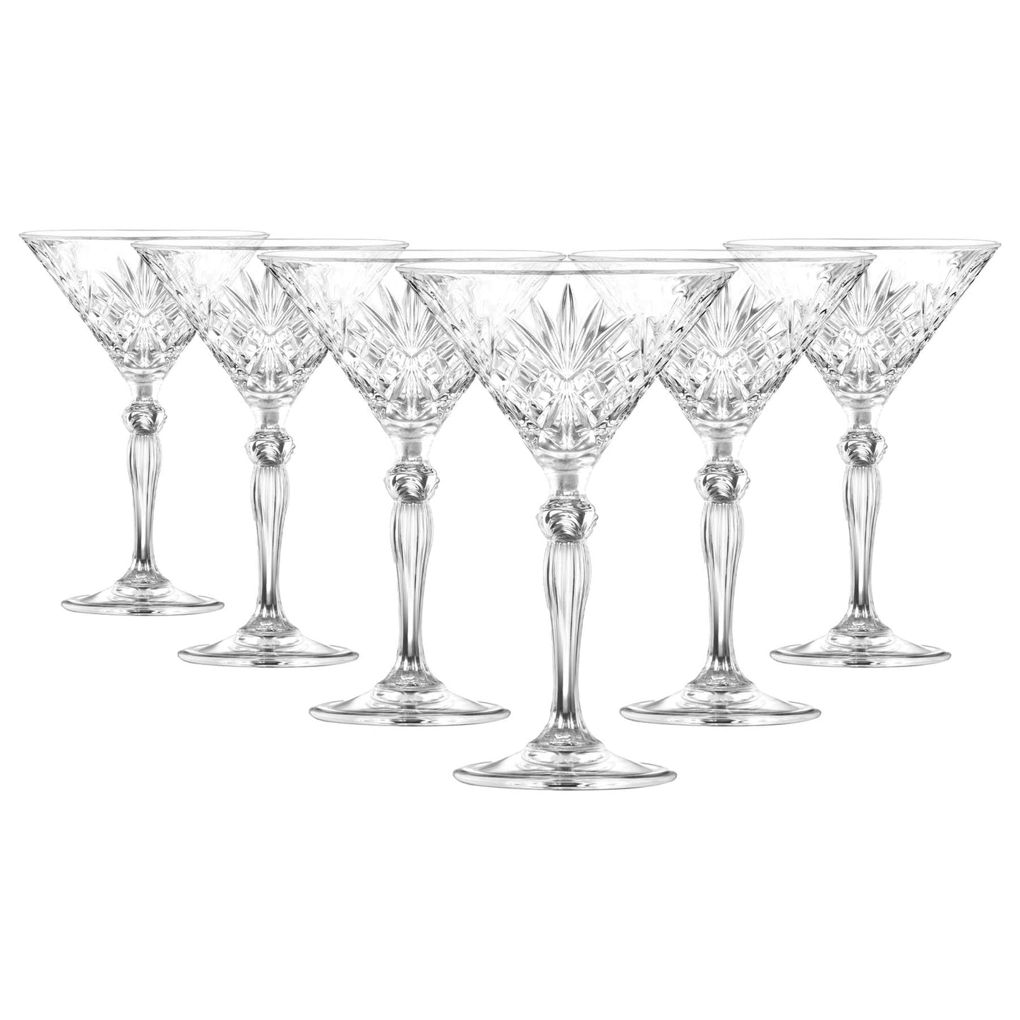 210ml Crystal Martini Glasses - Pack of 6