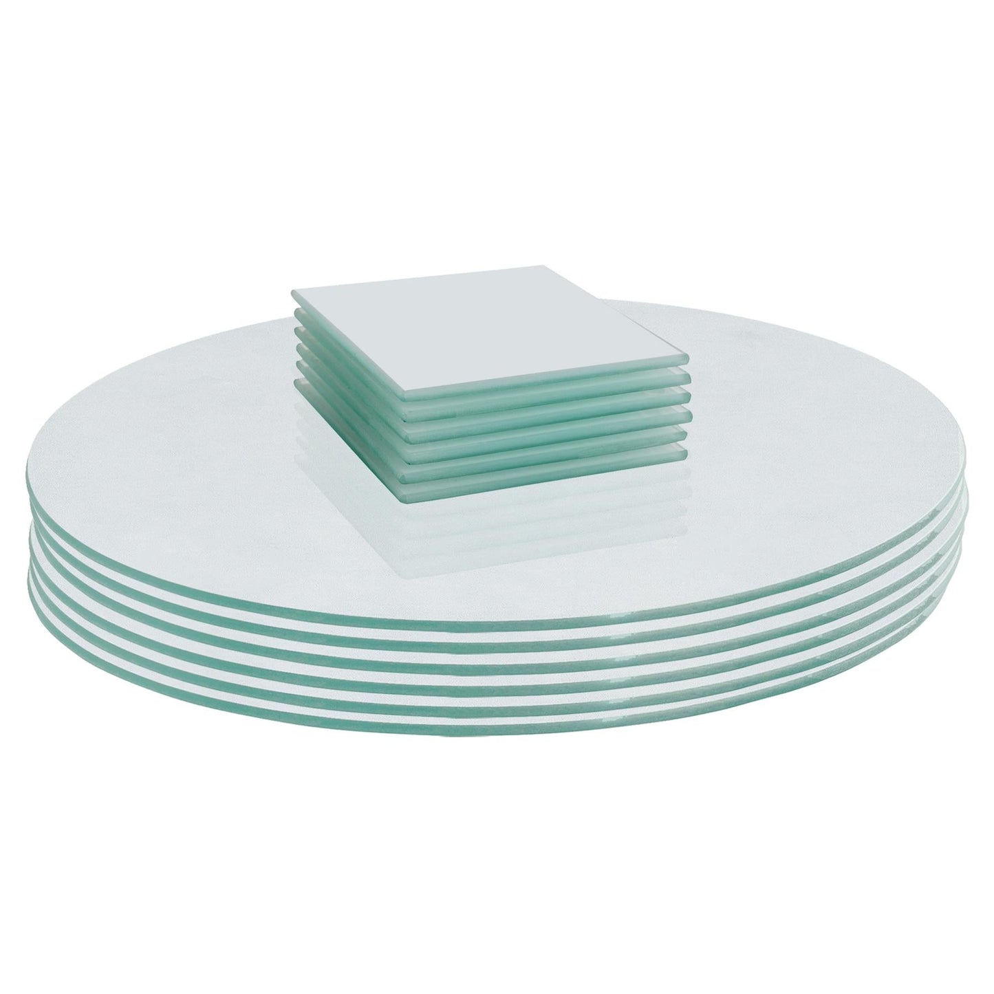 12pc Round Glass Placemats & Coasters Set