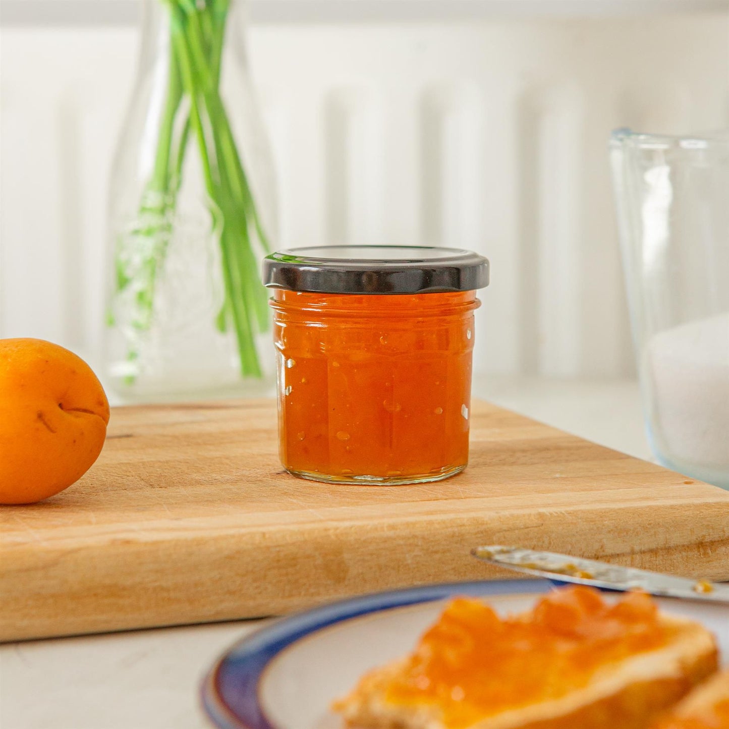 90ml Glass Jam Jars with Lids - Pack of 6