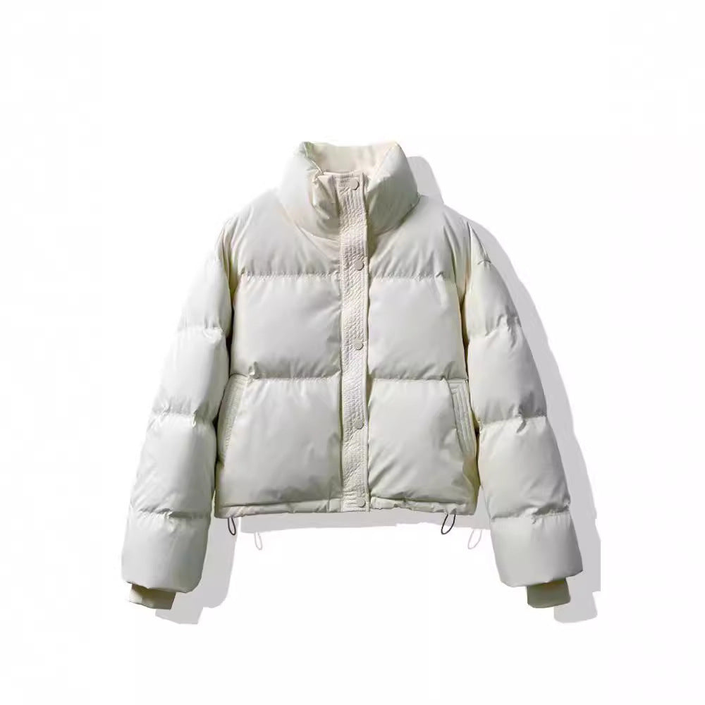 Premium PU Leather Padded Jacket - Women's Short Thickened Winter Coat