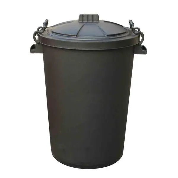 85L Clip Bin with Lid Black