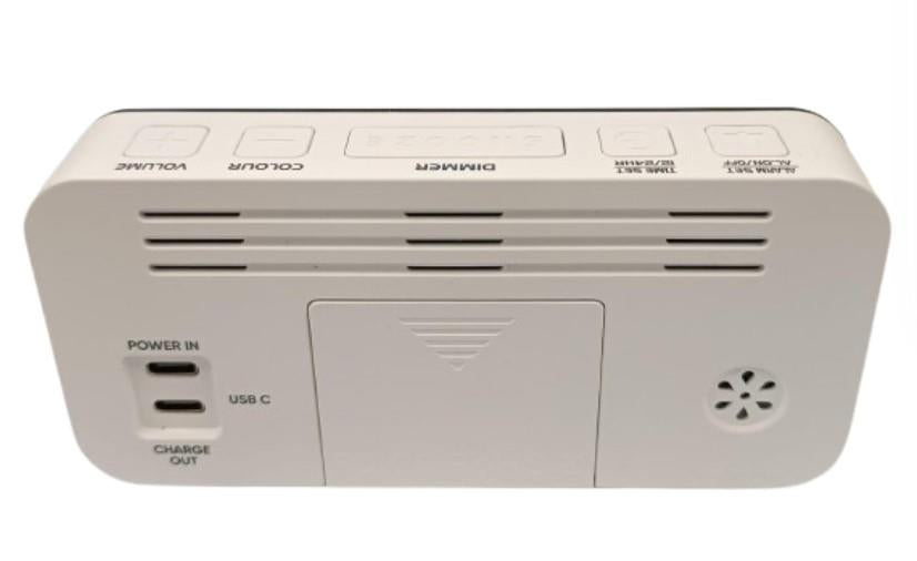 Acctim Jaxon Digital Alarm Clock in White - 16512