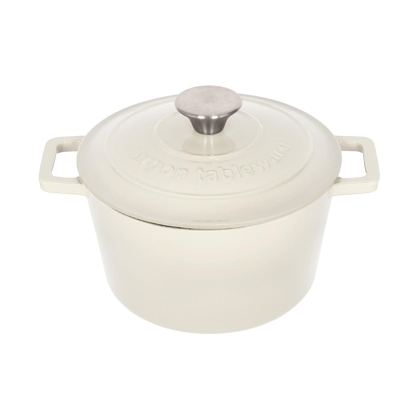 2.8L Pebble Gloss Round Cast Iron Casserole Dish
