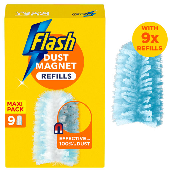 Flash Dust Magnet Duster Refills With Fresh Scent- Pack of 9