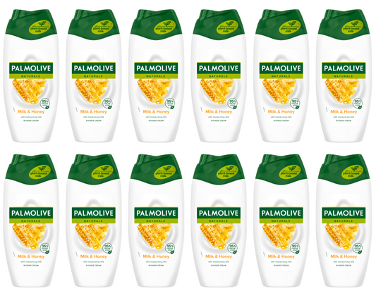 12 x Palmolive Shower Milk & Honey - 250Ml