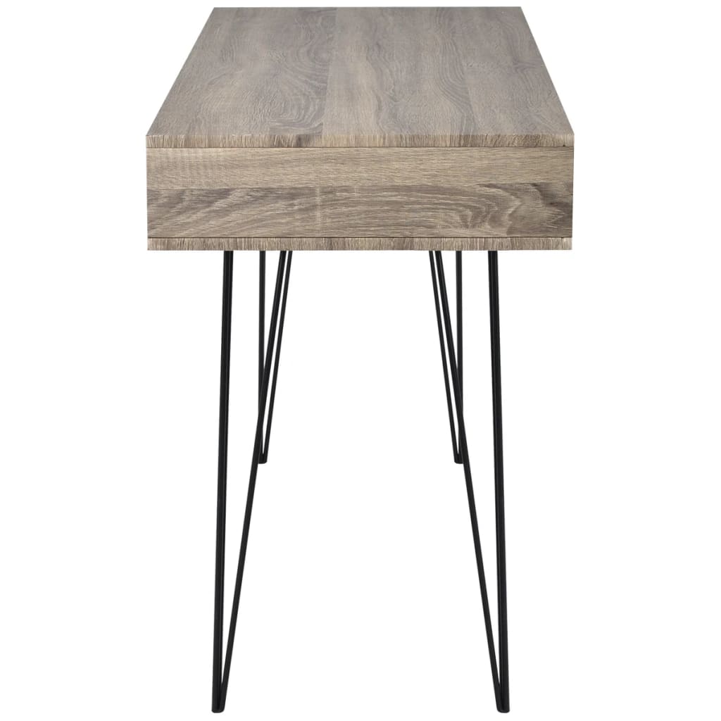 Desk with 2 Compartments Grey