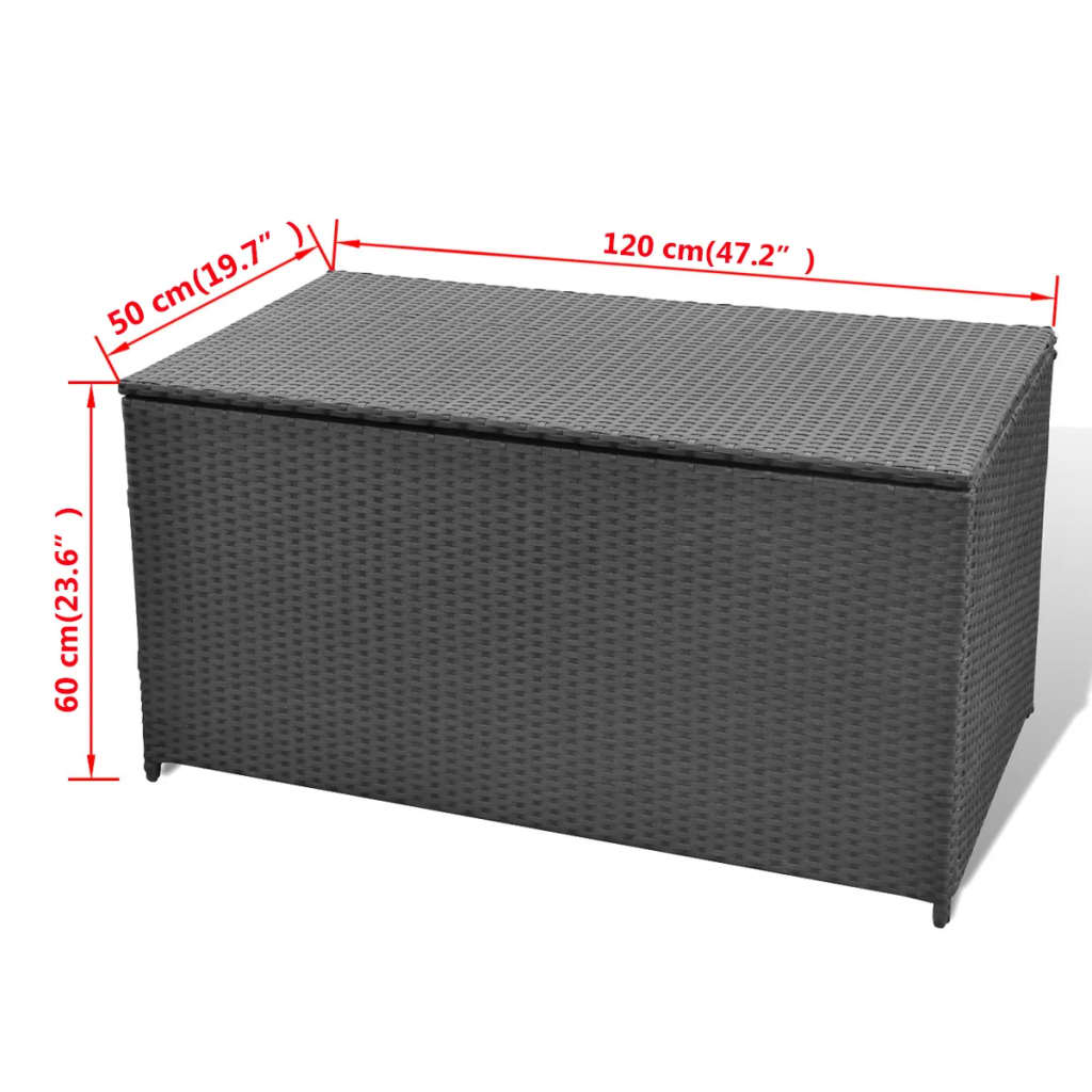 Outdoor Patio Poly Rattan Garden Storage Box Cushion Boxes Chest Cabinet