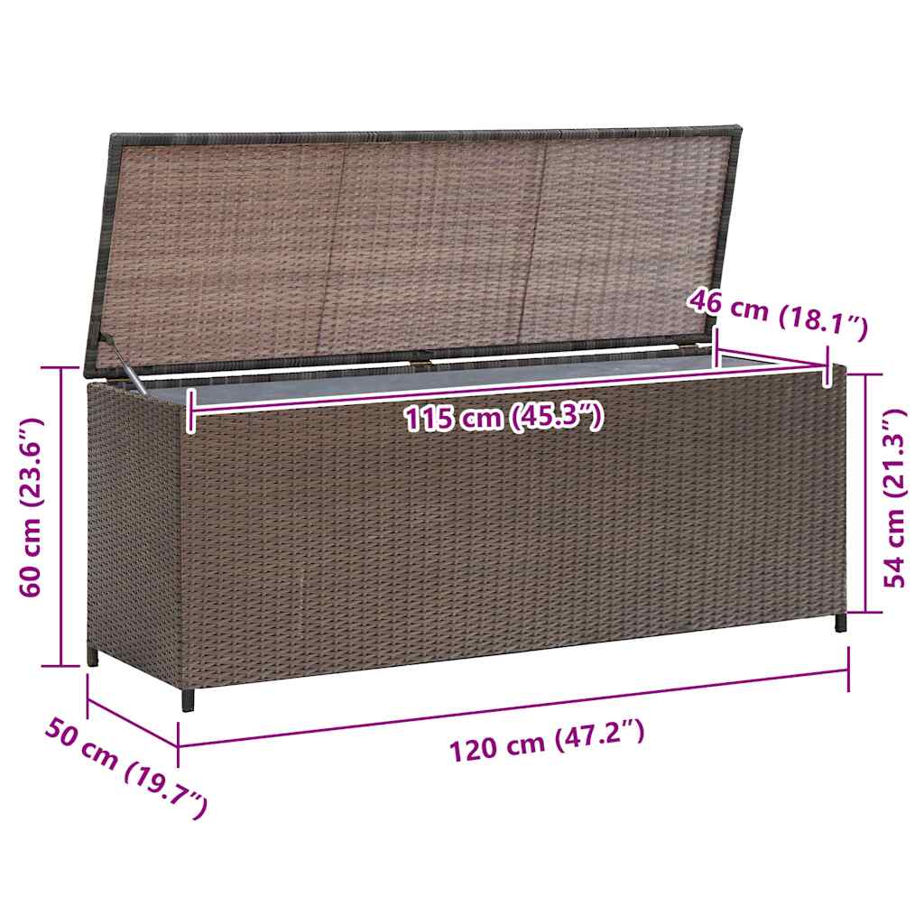 Outdoor Patio Poly Rattan Garden Storage Box Cushion Boxes Chest Cabinet