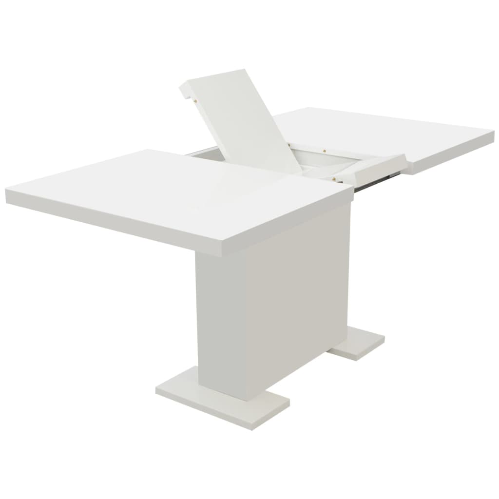 Extendable Dining Table High Gloss White