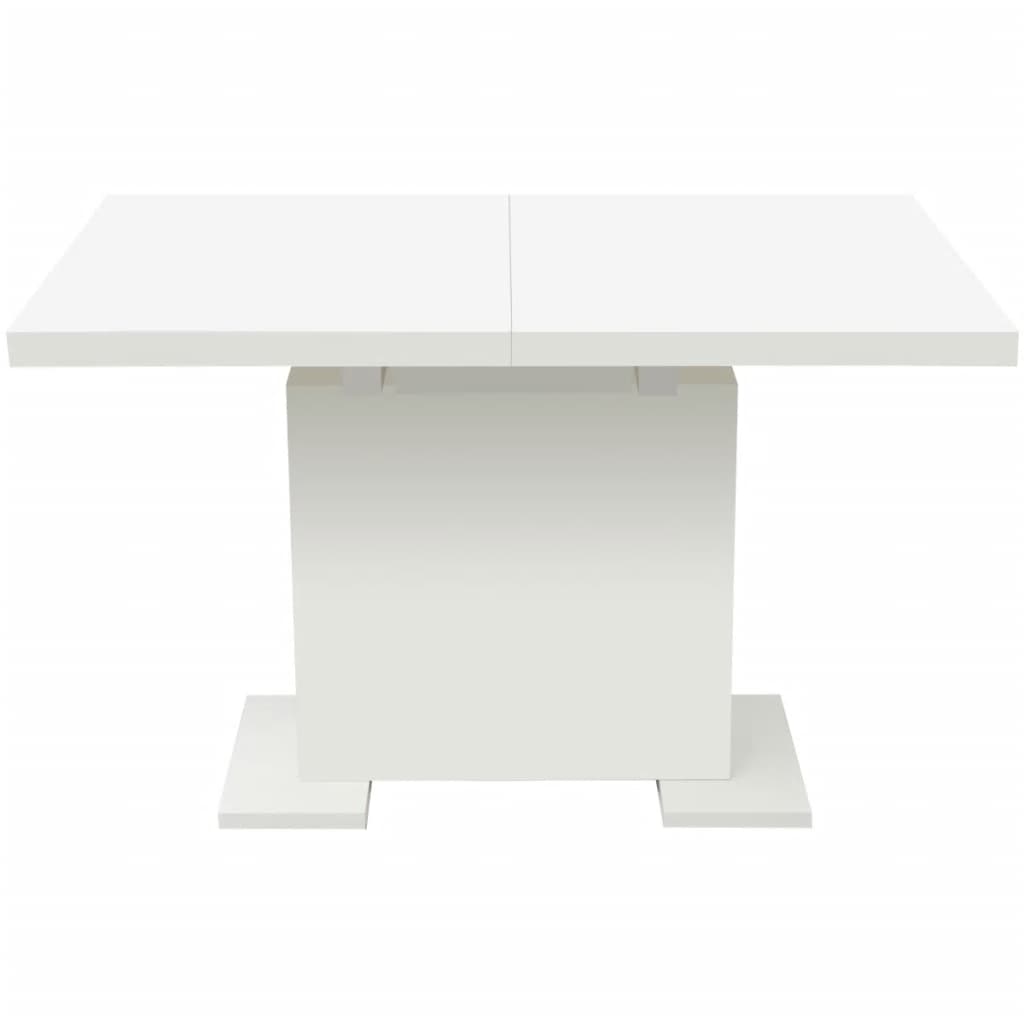 Extendable Dining Table High Gloss White