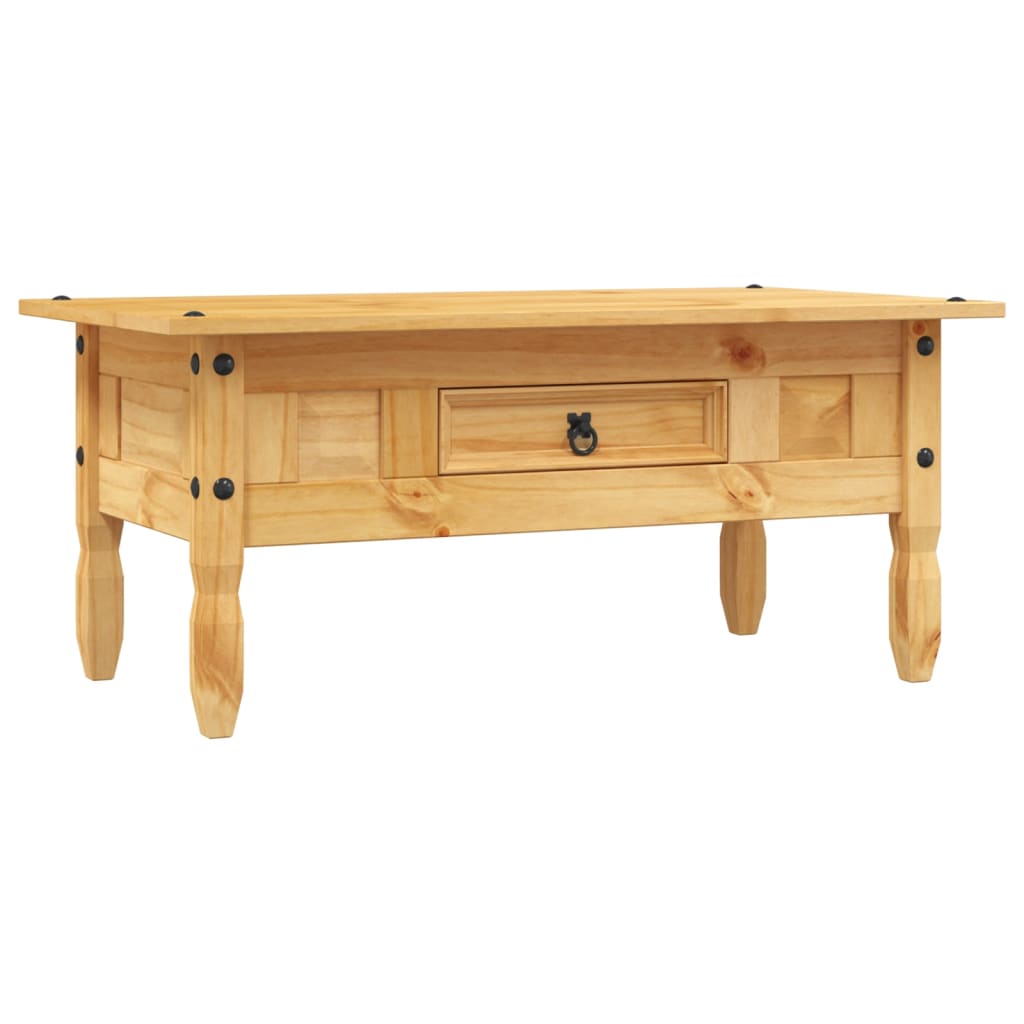 TEST - Rustic Wooden Coffee Table With Storage Drawer