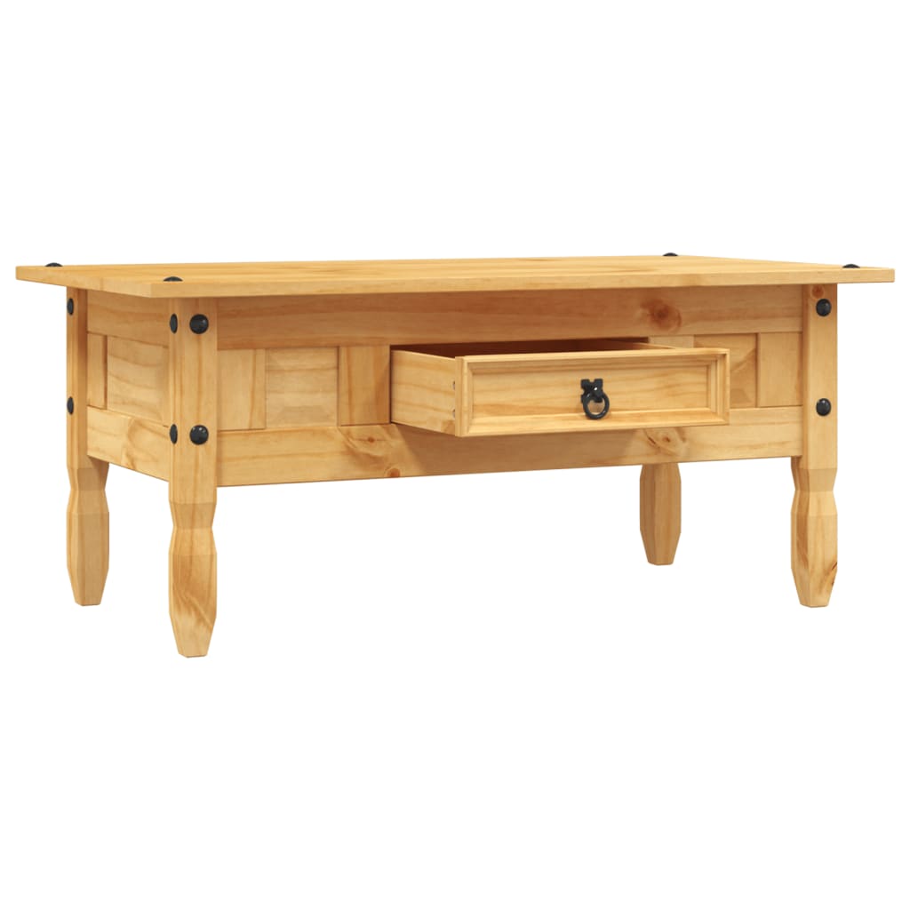 TEST - Rustic Wooden Coffee Table With Storage Drawer
