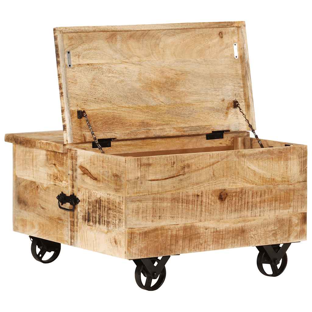 Coffee Table Rough Mango Wood 70x70x40 cm