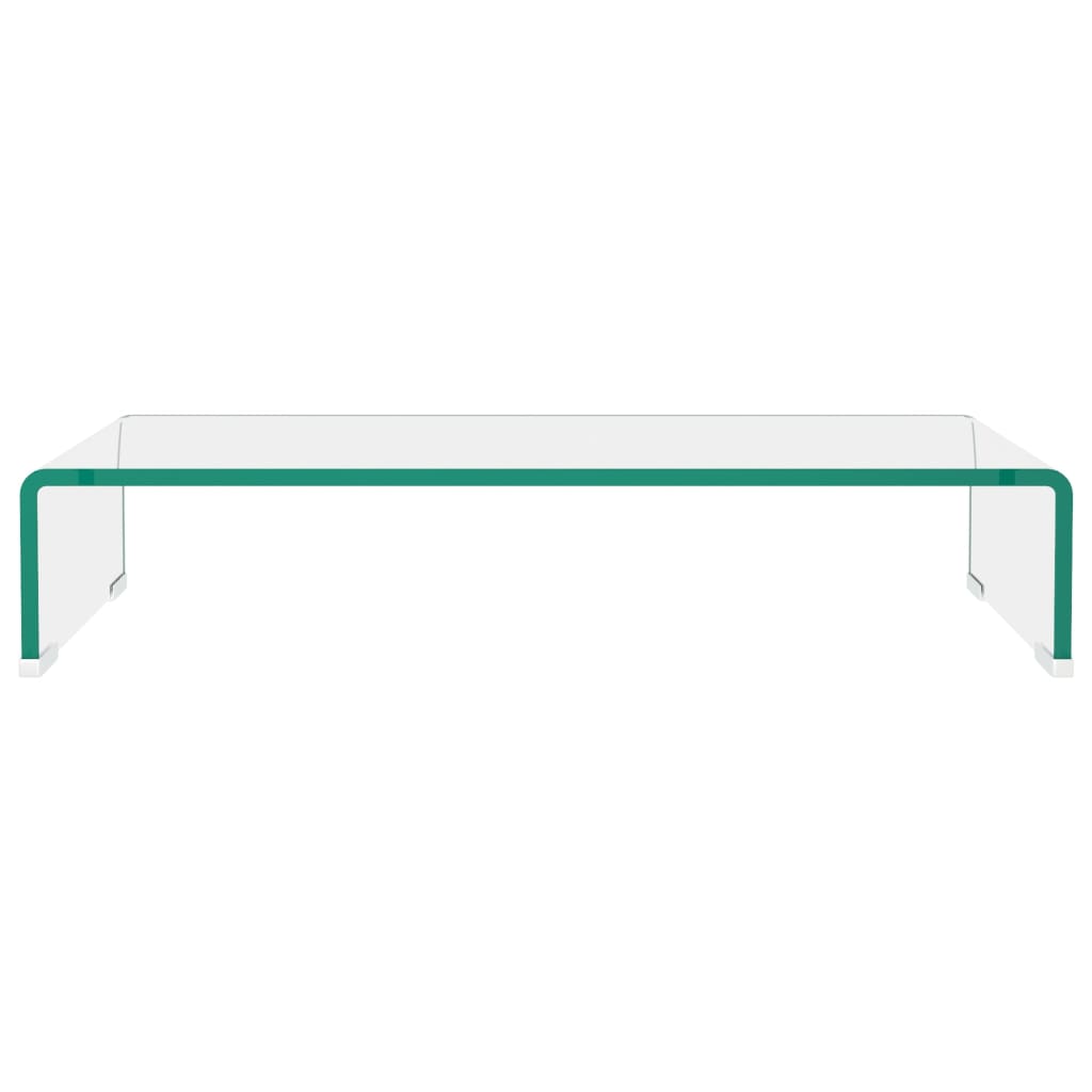 TV Stand/Monitor Riser Glass Clear 60x25x11 cm