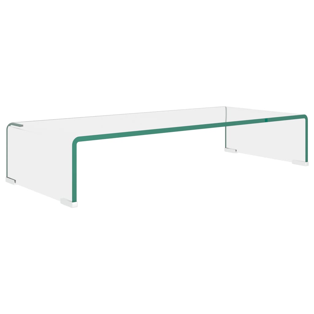 TV Stand/Monitor Riser Glass Clear 70x30x13 cm