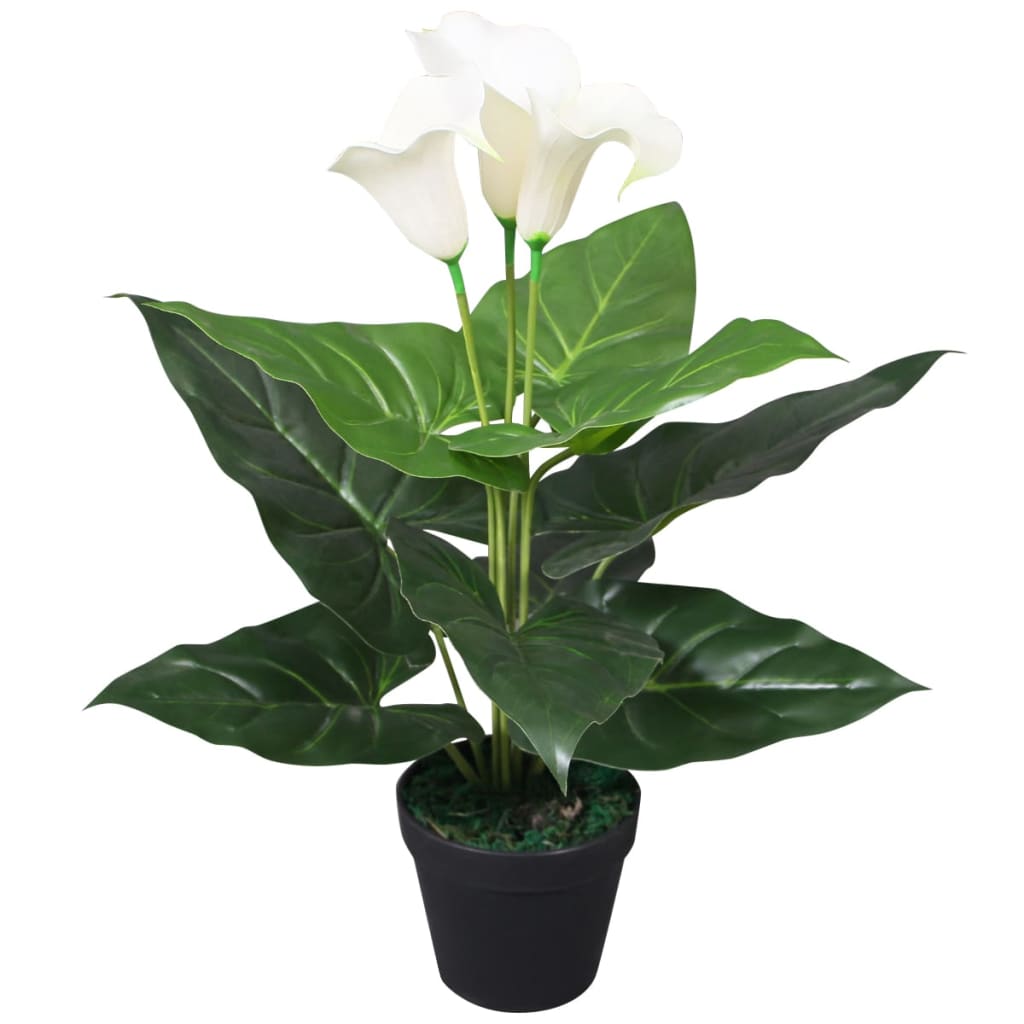 Artificial Anthurium Plant With Pot 45 Cm And Yellow