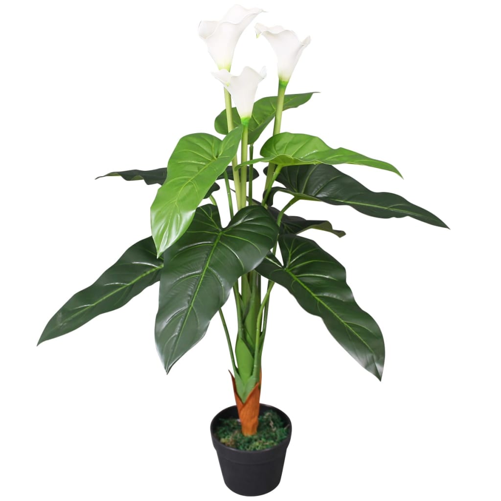 Artificial Anthurium Plant With Pot 45 Cm And Yellow