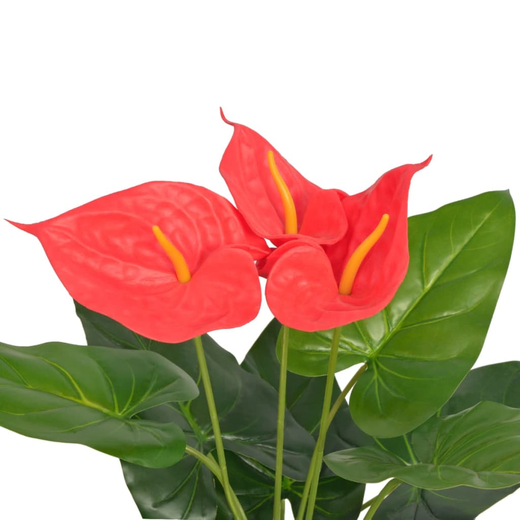 Artificial Anthurium Plant With Pot 45 Cm And Yellow