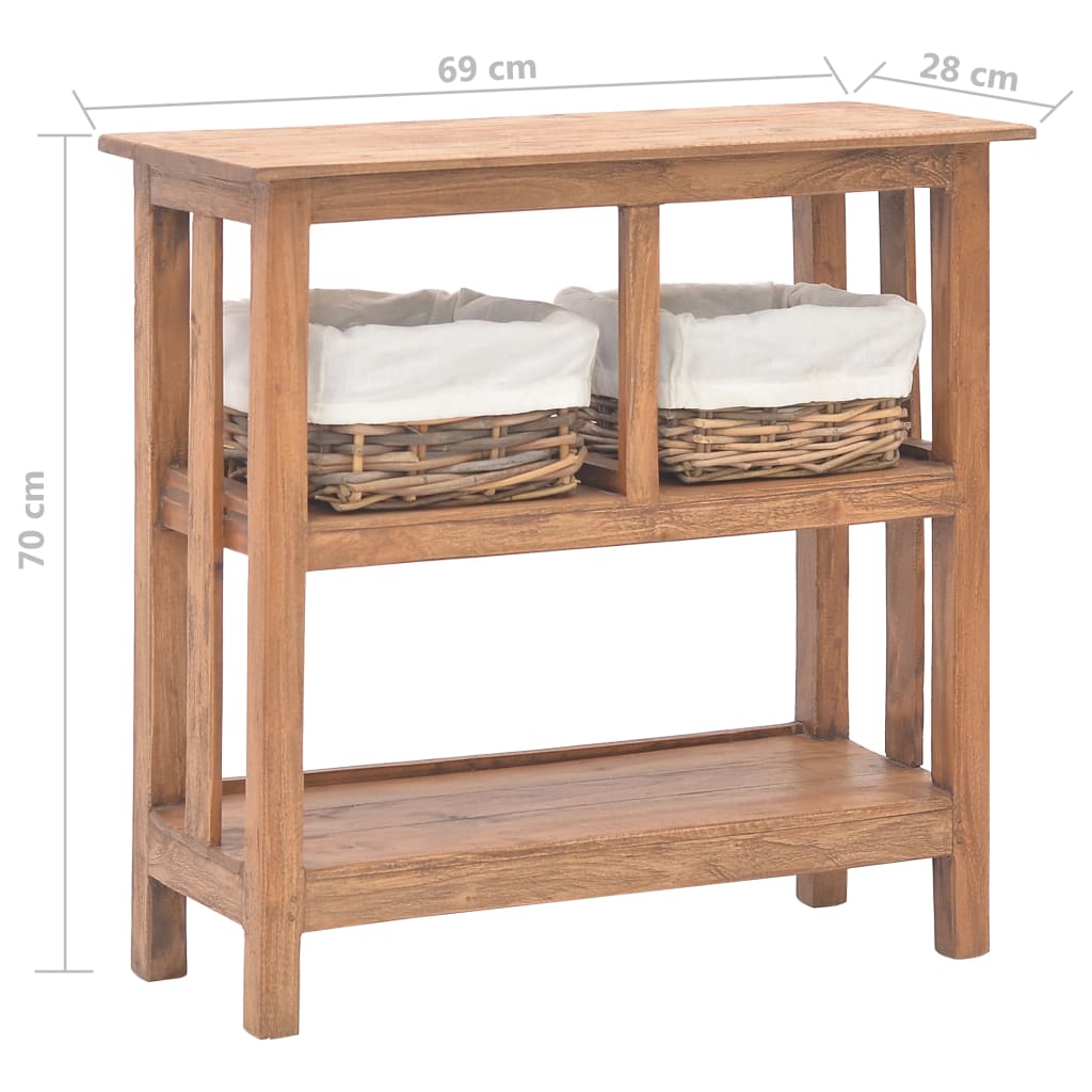 Console Table Solid Mahogany Wood 69x28x70 cm