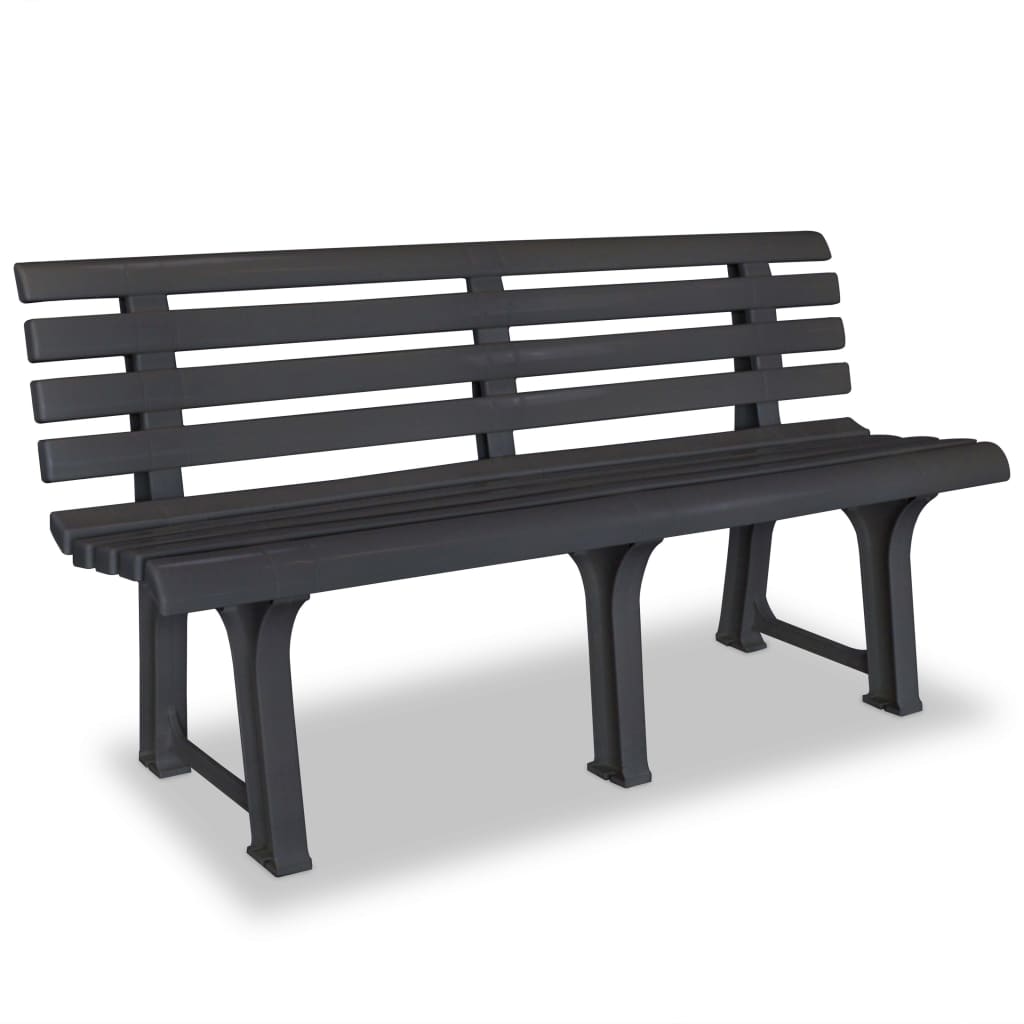 Outdoor Patio Plastic 2/3 Person Garden Bench Chair Outside Benches