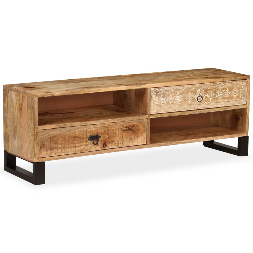TV Cabinet Solid Mango Wood 120x30x40 cm