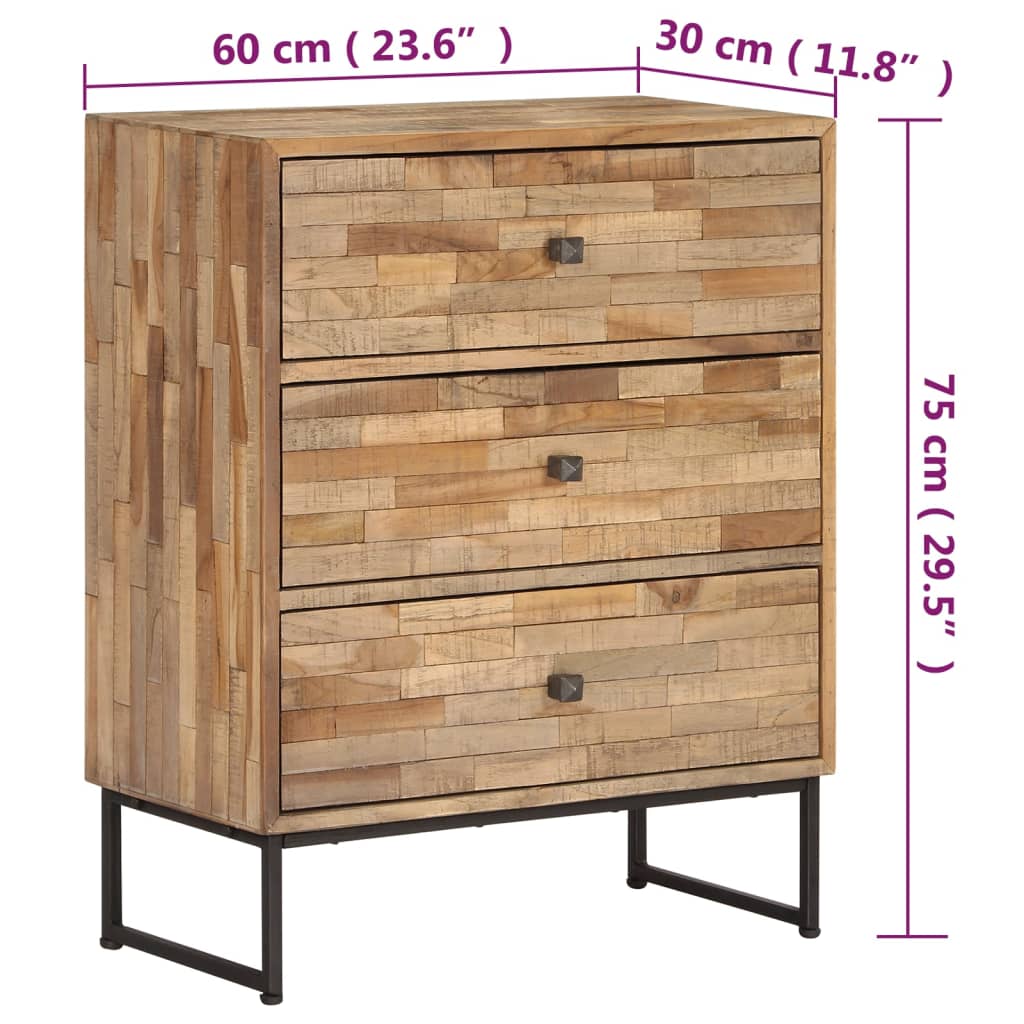 Sideboard Reclaimed Teak Wood 60x30x75 cm